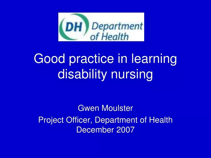 good practice in learning disability nursing