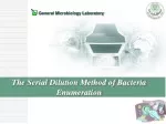 The Serial Dilution Method of Bacteria Enumeration