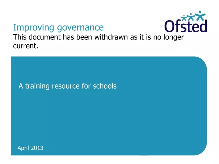 improving governance this document has been withdrawn as it is no longer current