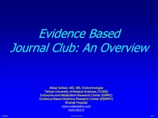Evidence Based  Journal Club: An Overview