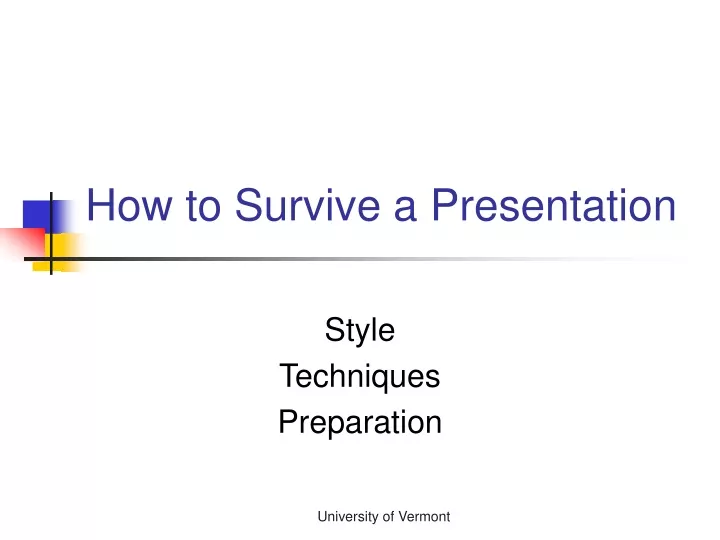 how to survive a presentation