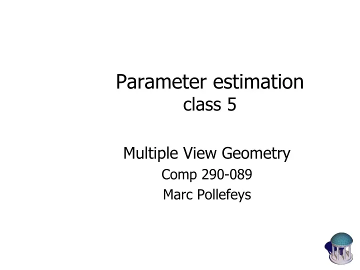 parameter estimation class 5