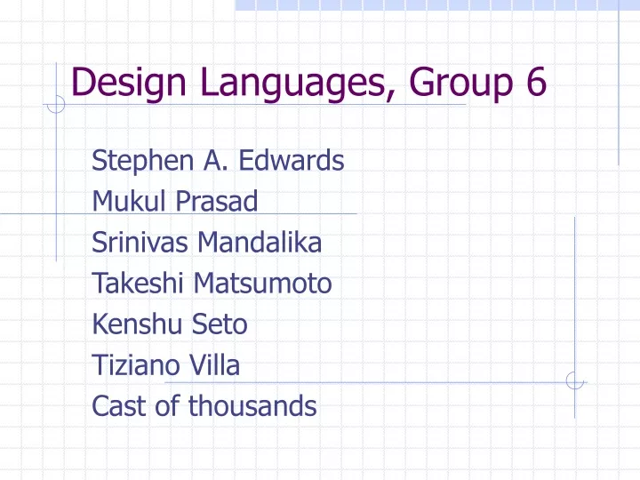 design languages group 6