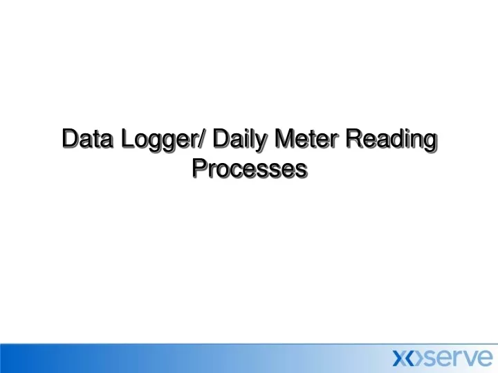 data logger daily meter reading processes
