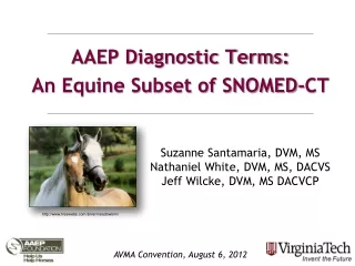 AAEP Diagnostic Terms: An Equine Subset of SNOMED-CT
