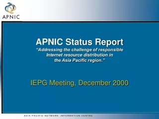 IEPG Meeting, December 2000