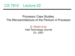 CS 7810    Lecture 22