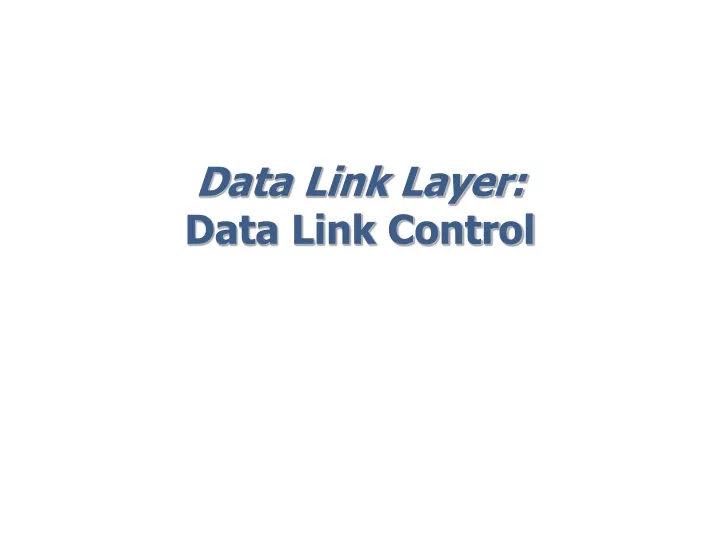 data link layer data link control