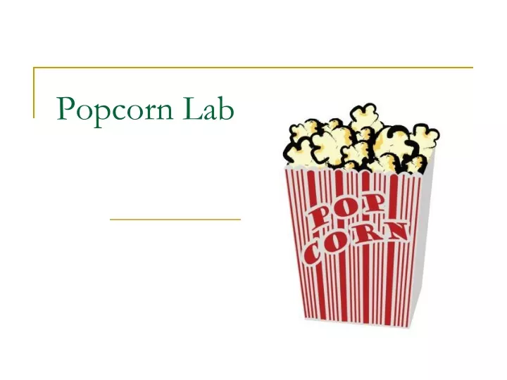 popcorn lab