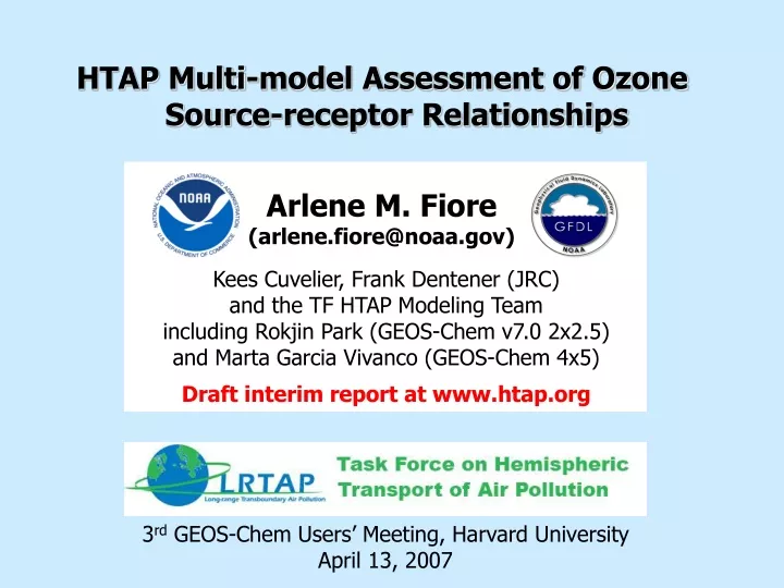htap multi model assessment of ozone source
