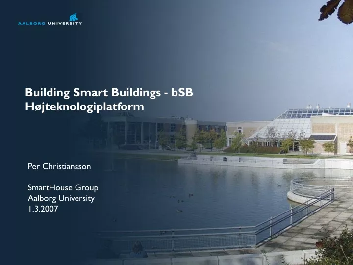 building smart buildings bsb h jteknologiplatform