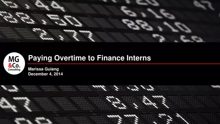 paying overtime to finance interns