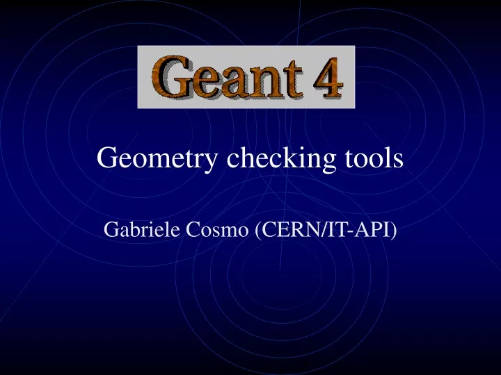 geometry checking tools
