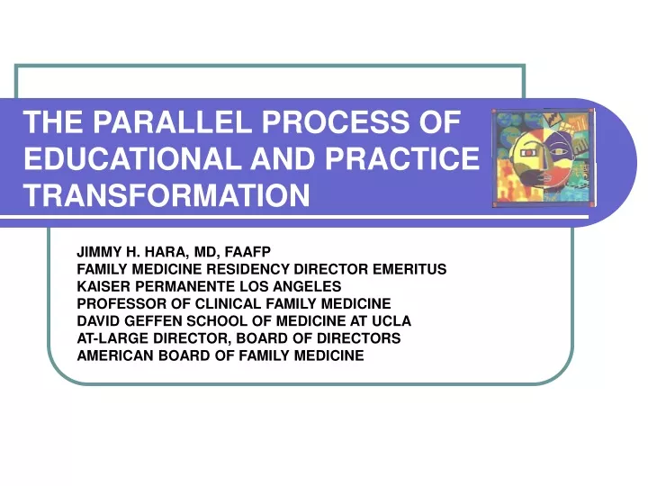 the parallel process of educational and practice transformation