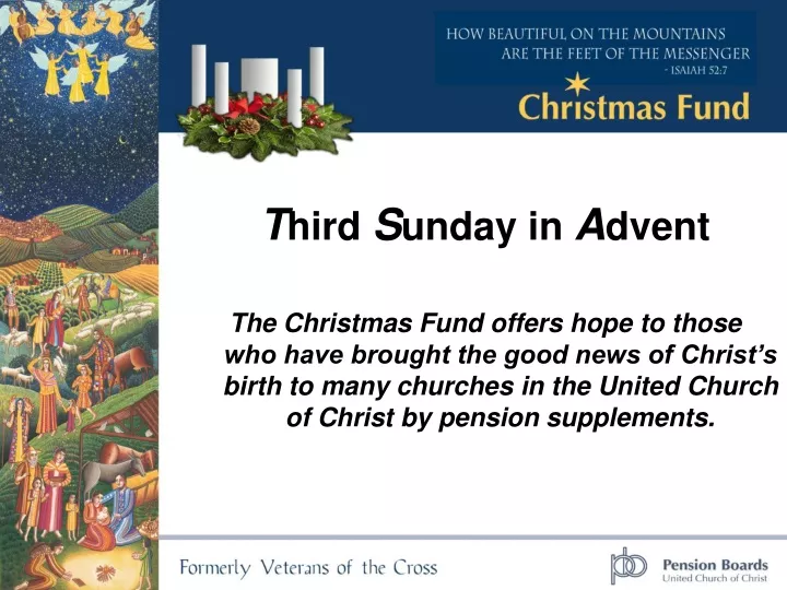 t hird s unday in a dvent the christmas fund