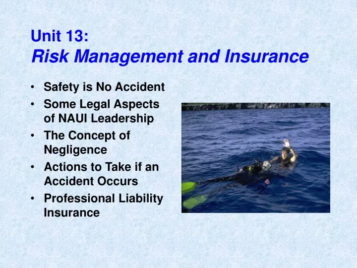 unit 13 risk management and insurance