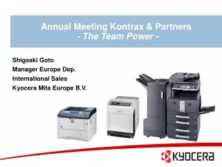 Annual Meeting Kontrax &amp; Partners - The Team Power -