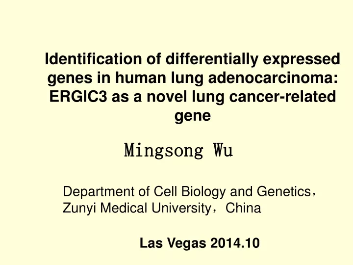 identification of differentially expressed genes