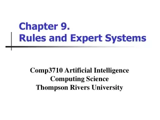 Chapter 9. Rules and Expert Systems