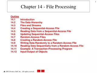 Chapter 14 - File Processing