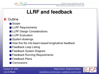 LLRF and feedback