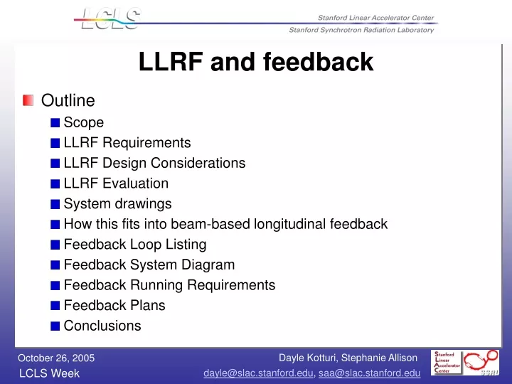 llrf and feedback
