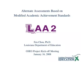Alternate Assessments Based on  Modified Academic Achievement Standards