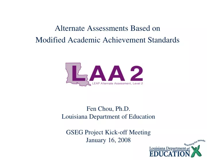 alternate assessments based on modified academic