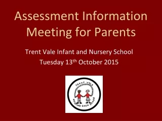 Assessment Information Meeting for Parents