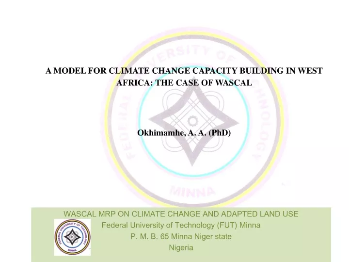 a model for climate change capacity building