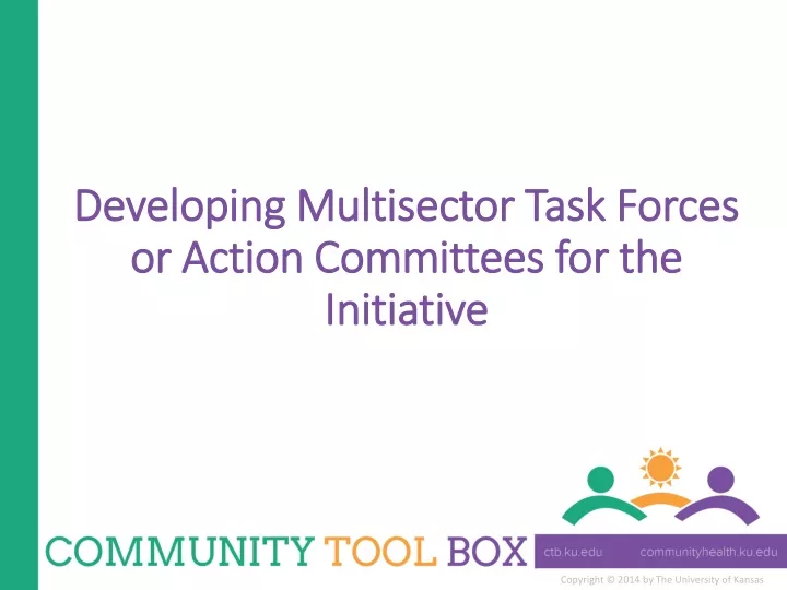 developing multisector task forces or action committees for the initiative