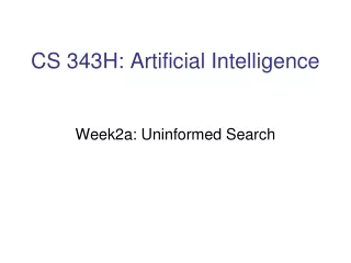 CS 343H: Artificial Intelligence