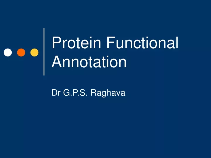 protein functional annotation