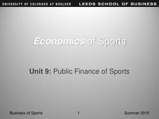 Economics  of Sports