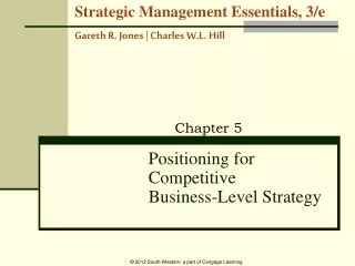 Positioning for Competitive  Business-Level Strategy