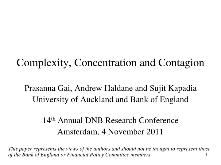 complexity concentration and contagion