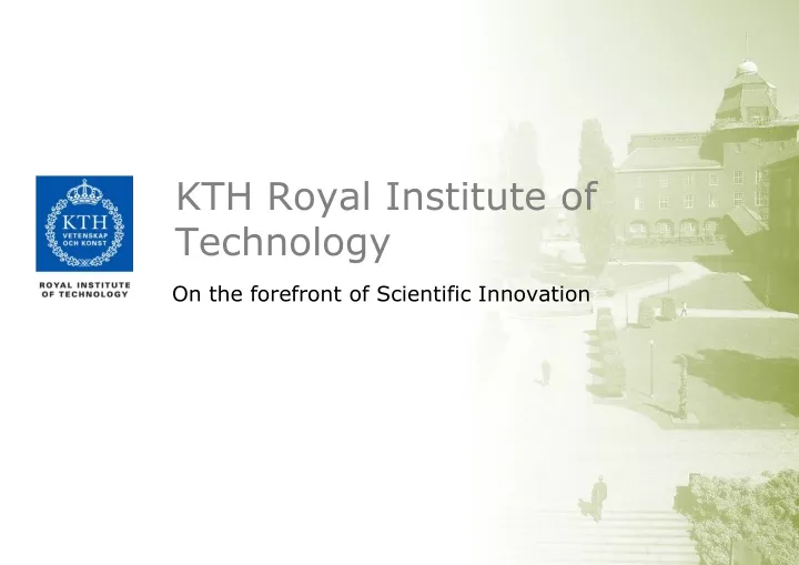 kth royal institute of technology