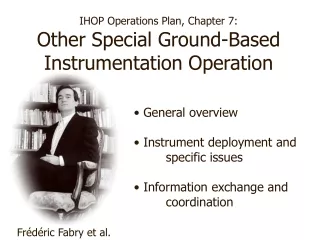 IHOP Operations Plan, Chapter 7: Other Special Ground-Based Instrumentation Operation