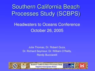 Southern California Beach Processes Study (SCBPS)