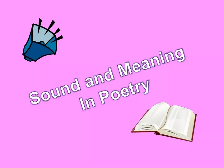 sound and meaning in poetry