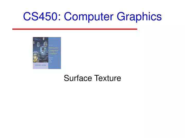 cs450 computer graphics