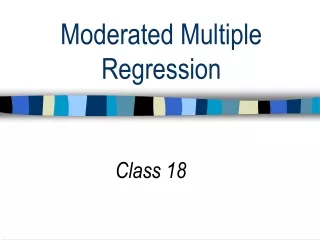 Moderated Multiple Regression