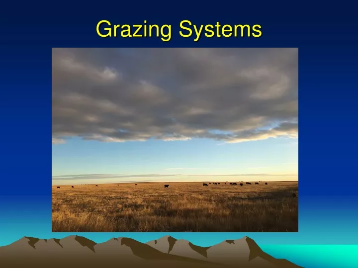 grazing systems