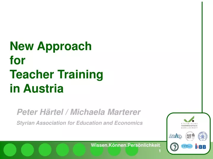 new approach for teacher training in austria