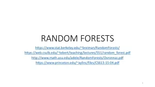 RANDOM FORESTS