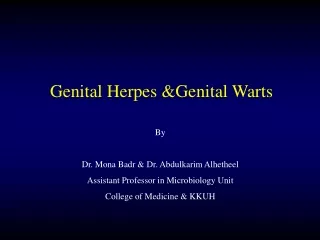 Genital Herpes &amp;Genital Warts