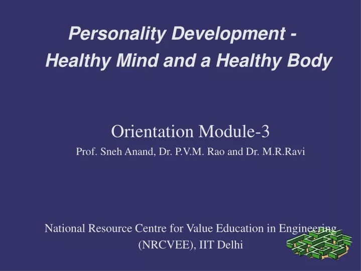 personality development healthy mind and a healthy body