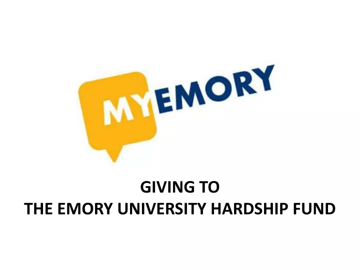 giving to the emory university hardship fund