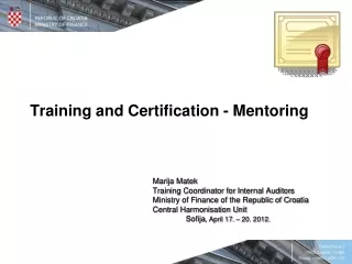 Training and  C ertification  - Mentoring