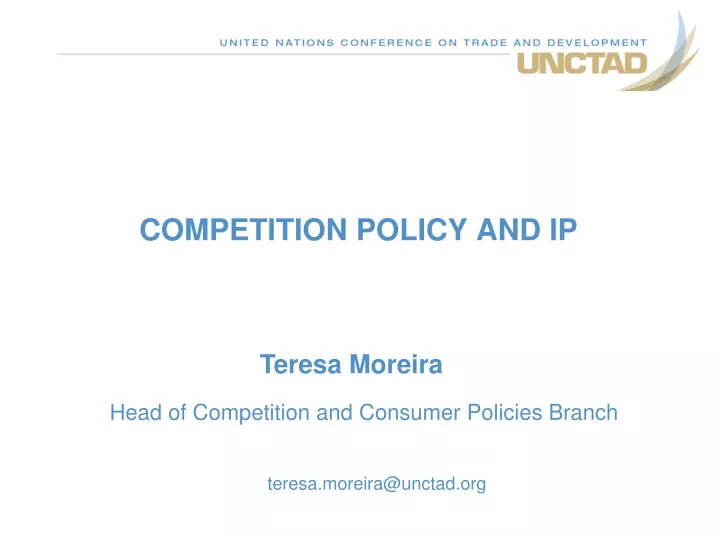 competition policy and ip